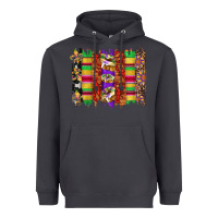 Smoke mardi gras cake fleur de lis crawfish brushstrokes Heavyweight Hoodie - Artiststas