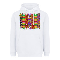 White mardi gras cake fleur de lis crawfish brushstrokes Heavyweight Hoodie - Artiststas