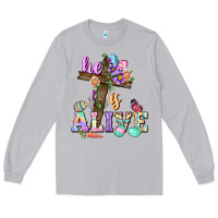 Moon Dust He is alive Easter Day Long Sleeve Tee - CowGirlArtShop
