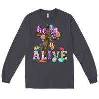 Smoke He is alive Easter Day Long Sleeve Tee - CowGirlArtShop