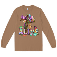 Toasted Coconut He is alive Easter Day Long Sleeve Tee - CowGirlArtShop