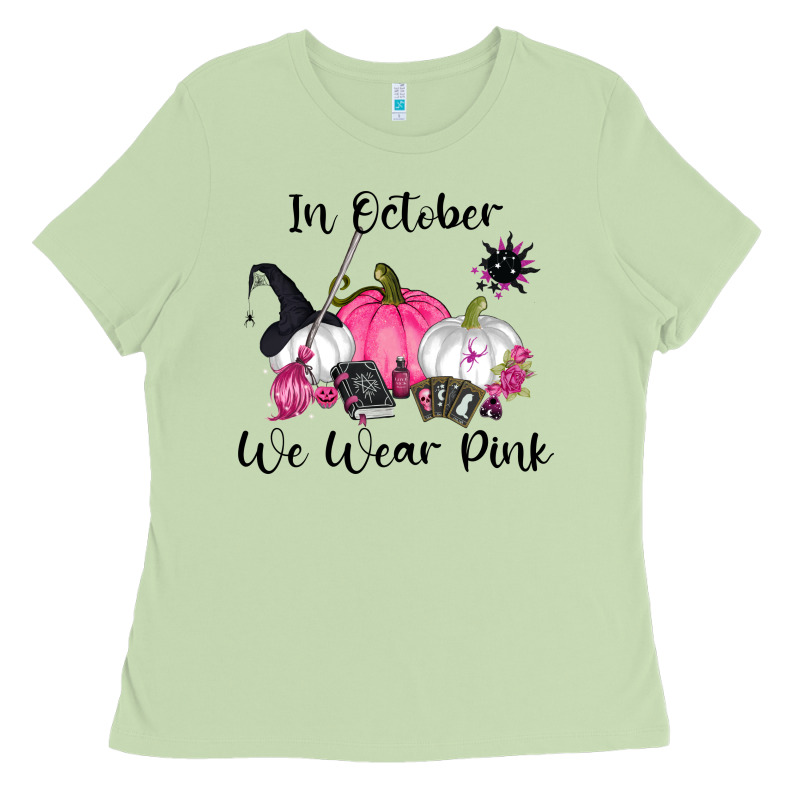 In October We Wear Pink Ladies Tee by RanaPortraitStore | Teevron
