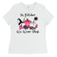 White in october we wear pink Ladies Tee - RanaPortraitStore