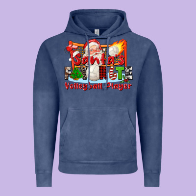 Santas Favorite Volleyball Player Vintage Hoodie Designed By Cowgirlartshop