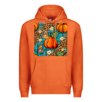 Carrot pumpkin and butterfly seamless pattern Premium Hoodie - BundleAndBundleShop