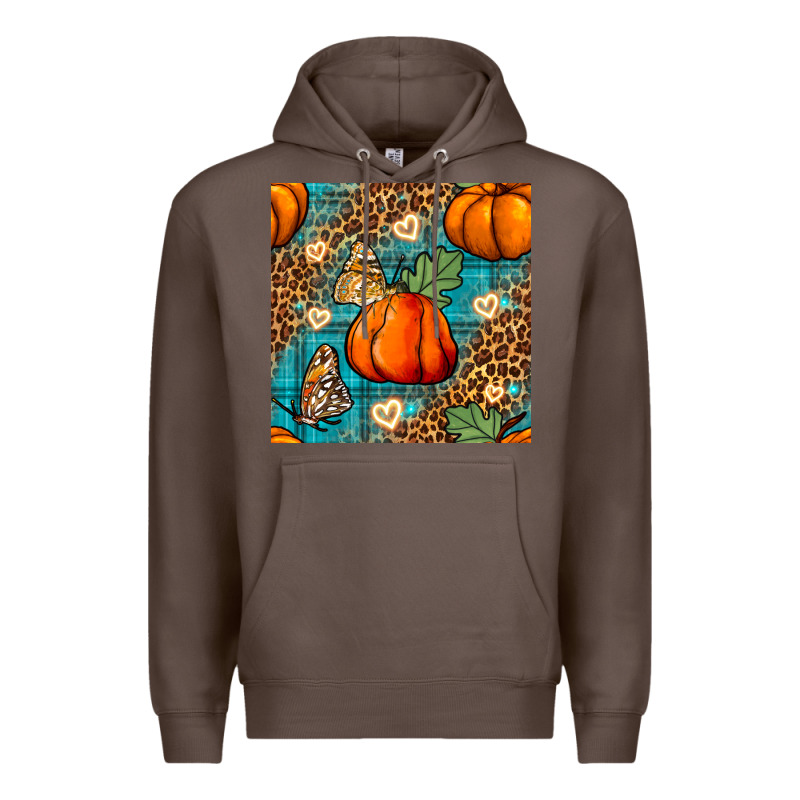 Pumpkin And Butterfly Seamless Pattern Premium Hoodie by BundleAndBundleShop | Teevron