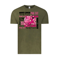 Vintage Olive volleyball pink out breast cancer Vintage Tee - RanaPortraitStore