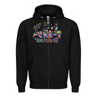 Black autism avareness Zipper Hoodie - SublimationCraftShop