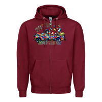 Burgundy autism avareness Zipper Hoodie - SublimationCraftShop
