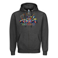 Charcoal Heather autism avareness Zipper Hoodie - SublimationCraftShop