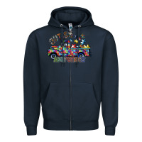 Navy autism avareness Zipper Hoodie - SublimationCraftShop