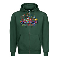 Sports Green autism avareness Zipper Hoodie - SublimationCraftShop