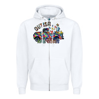 White autism avareness Zipper Hoodie - SublimationCraftShop