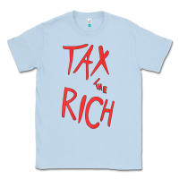 Dusty Blue tax the rich shirt (on back)political t shirts for women men t shirt Classic Tee - minhPixels