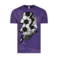 Cloud Purple Lightning bolt Soccer Vintage Tee - HowdyJamesFarm