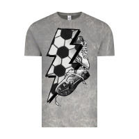 Cloud Rock Lightning bolt Soccer Vintage Tee - HowdyJamesFarm