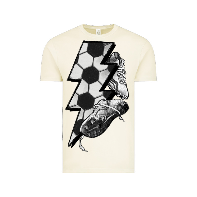 Lightning Bolt Soccer Vintage Tee by HowdyJamesFarm | Teevron