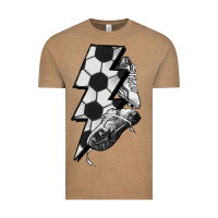 Vintage Coffee Lightning bolt Soccer Vintage Tee - HowdyJamesFarm