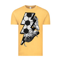 Vintage Mustard Lightning bolt Soccer Vintage Tee - HowdyJamesFarm