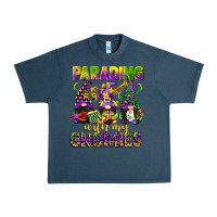 Midnight Navy parading with my gnomies mardi gras Urban Heavy Tee - CowGirlArtShop
