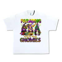 White parading with my gnomies mardi gras Urban Heavy Tee - CowGirlArtShop