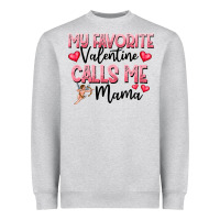 Heather Grey love message with cupid and hearts Heavyweight Sweatshirt - CowhideDigitalArt