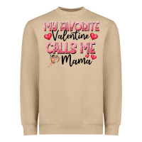 Mushroom love message with cupid and hearts Heavyweight Sweatshirt - CowhideDigitalArt
