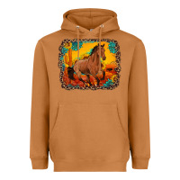 Meerkat horse with sunflowers turquoise gemstone western sunset leopard backgr Heavyweight Hoodie - Artiststas