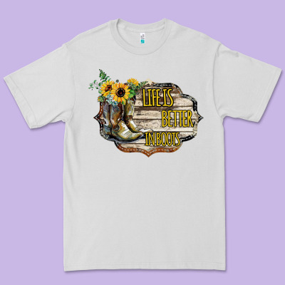 Life Is Better In Boots Premium Tee Designed By Bettercallsaul
