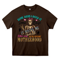 Chocolate Brown some days i rock it some days it rocks me either w Heavy Core Tee - Artiststas
