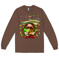 Chestnut Fiesta gnome with tacos Mexico Long Sleeve Tee - HowdyJamesFarm