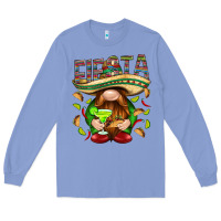 Colony Blue Fiesta gnome with tacos Mexico Long Sleeve Tee - HowdyJamesFarm