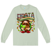 Matcha Fiesta gnome with tacos Mexico Long Sleeve Tee - HowdyJamesFarm