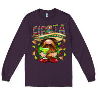 Plum Fiesta gnome with tacos Mexico Long Sleeve Tee - HowdyJamesFarm
