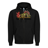 Black Peace Love Stegosaurus Zipper Hoodie - LillyAllenDesigns