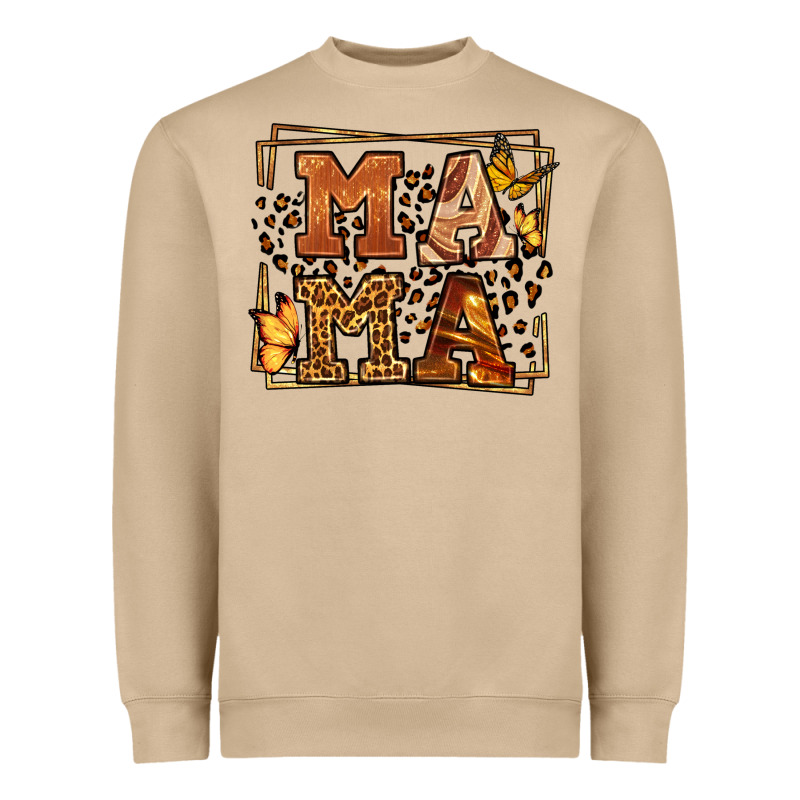 Melanin Leopard Frame Mama Mother's Day Heavyweight Sweatshirt by LillyAllenDesigns | Teevron