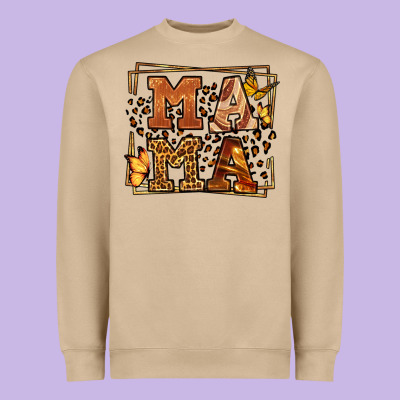 Melanin Leopard Frame Mama Mother's Day Heavyweight Sweatshirt Designed By Lillyallendesigns