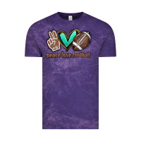 Cloud Purple Peace love football Vintage Tee - HowdyJamesFarm