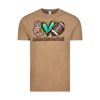 Vintage Coffee Peace love football Vintage Tee - HowdyJamesFarm