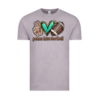Vintage Zinc Peace love football Vintage Tee - HowdyJamesFarm