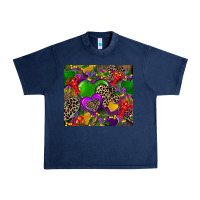 Navy mardi gras hearts Urban Heavy Tee - CowGirlArtShop