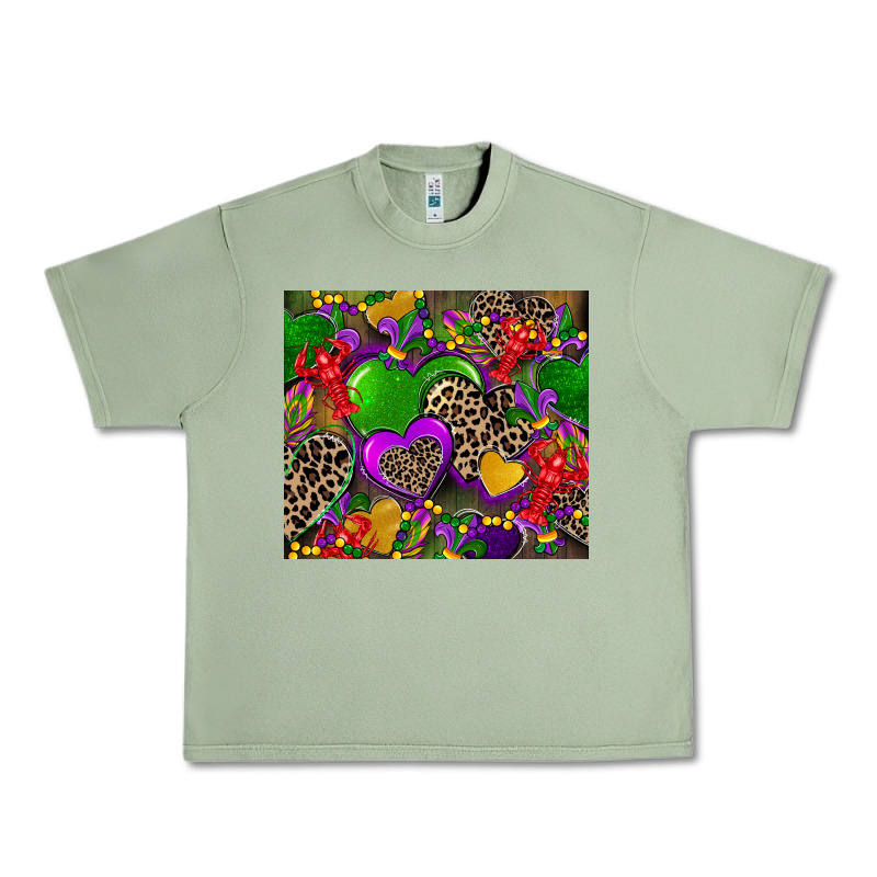 Mardi Gras Hearts Urban Heavy Tee by CowGirlArtShop | Teevron