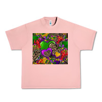 Salmon mardi gras hearts Urban Heavy Tee - CowGirlArtShop