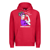 Cardinal Domestic Violence Warrior Unbreakable Awareness Gift Premium Hoodie - minhPixels