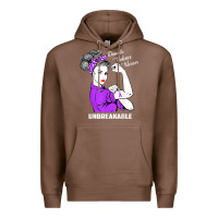 Chestnut Domestic Violence Warrior Unbreakable Awareness Gift Premium Hoodie - minhPixels