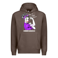 Coffee Domestic Violence Warrior Unbreakable Awareness Gift Premium Hoodie - minhPixels
