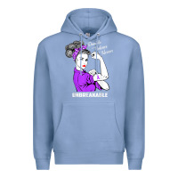 Colony Blue Domestic Violence Warrior Unbreakable Awareness Gift Premium Hoodie - minhPixels