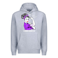 Heather Grey Domestic Violence Warrior Unbreakable Awareness Gift Premium Hoodie - minhPixels