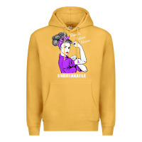 Mustard Domestic Violence Warrior Unbreakable Awareness Gift Premium Hoodie - minhPixels