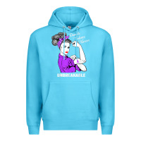 Ocean Blue Domestic Violence Warrior Unbreakable Awareness Gift Premium Hoodie - minhPixels